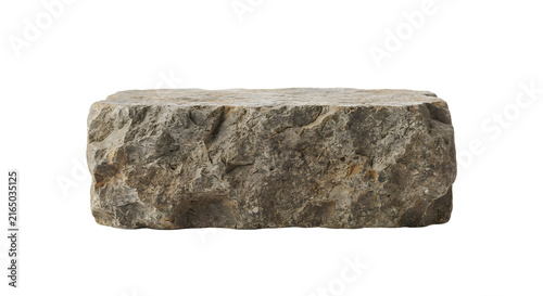 Bild auf Leinwand Rough natural dark grey stone slab podium with raw broken rock texture