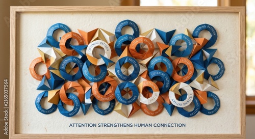 Geometric Paper Rings and Stars Composition