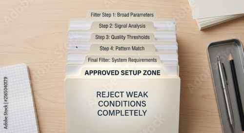 Stacked Index Tabs with Workflow Labels and 'Approved Setup Zone'