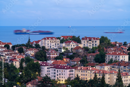 view of old town Qingdao in summer