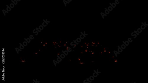 Red Rain Splashes on Ground Overlay, Blood Splash Particles, Rain Drops Impact Surface FX Loop
