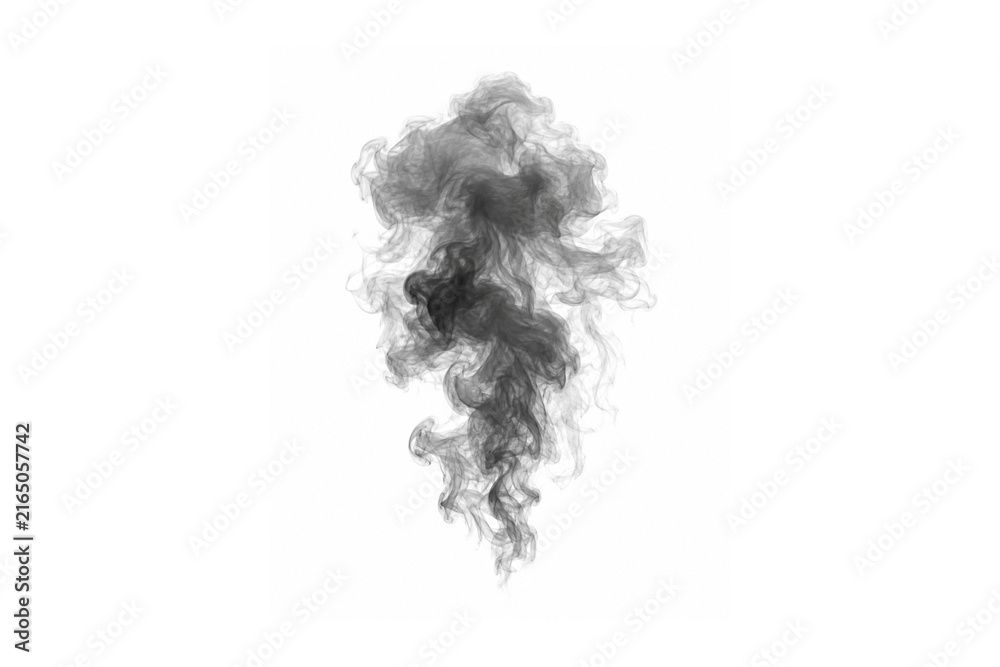 Fototapeta premium black smoke on white backgorund