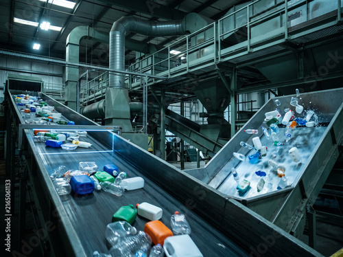 Optical sorters separating recyclables on a conveyor line