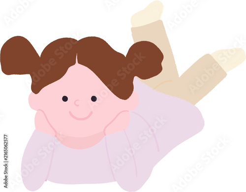 reading girl illustration