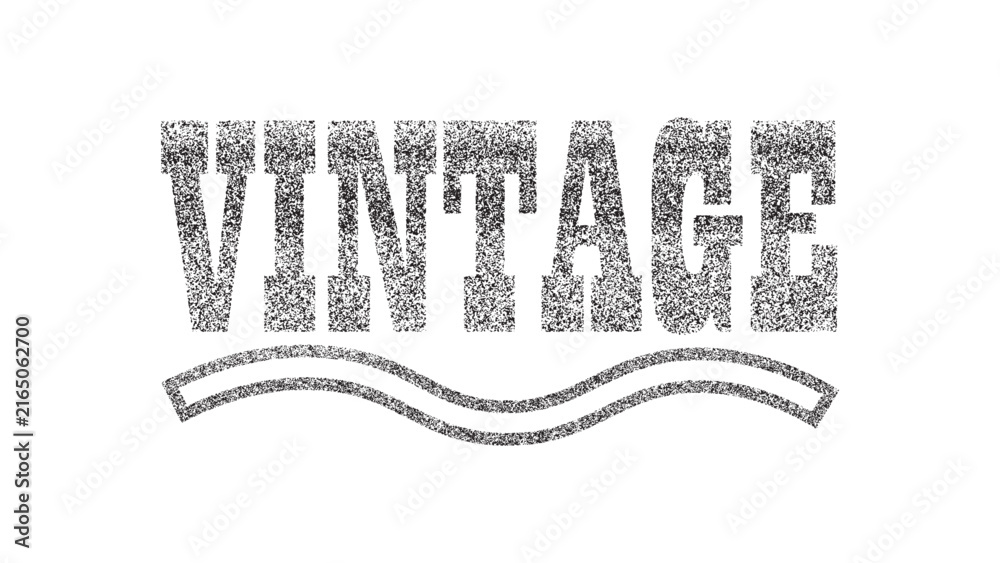Obraz premium Vintage Distressed Typography with Grainy Texture and Wavy Underline Graphic