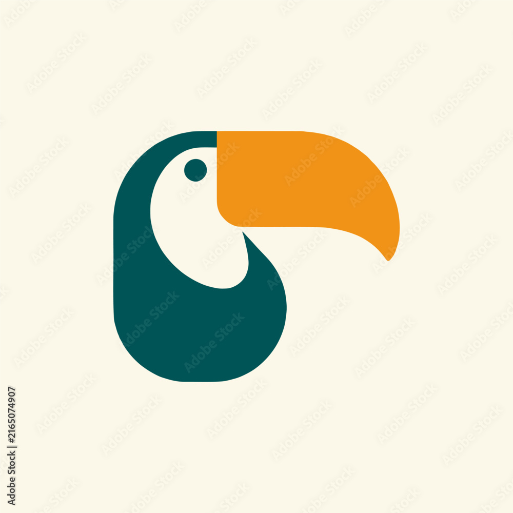 Naklejka premium Toucan Logo