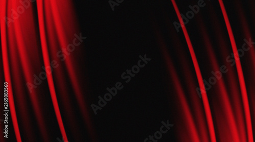 Abstract Red Silk Waves Background with Grain Texture