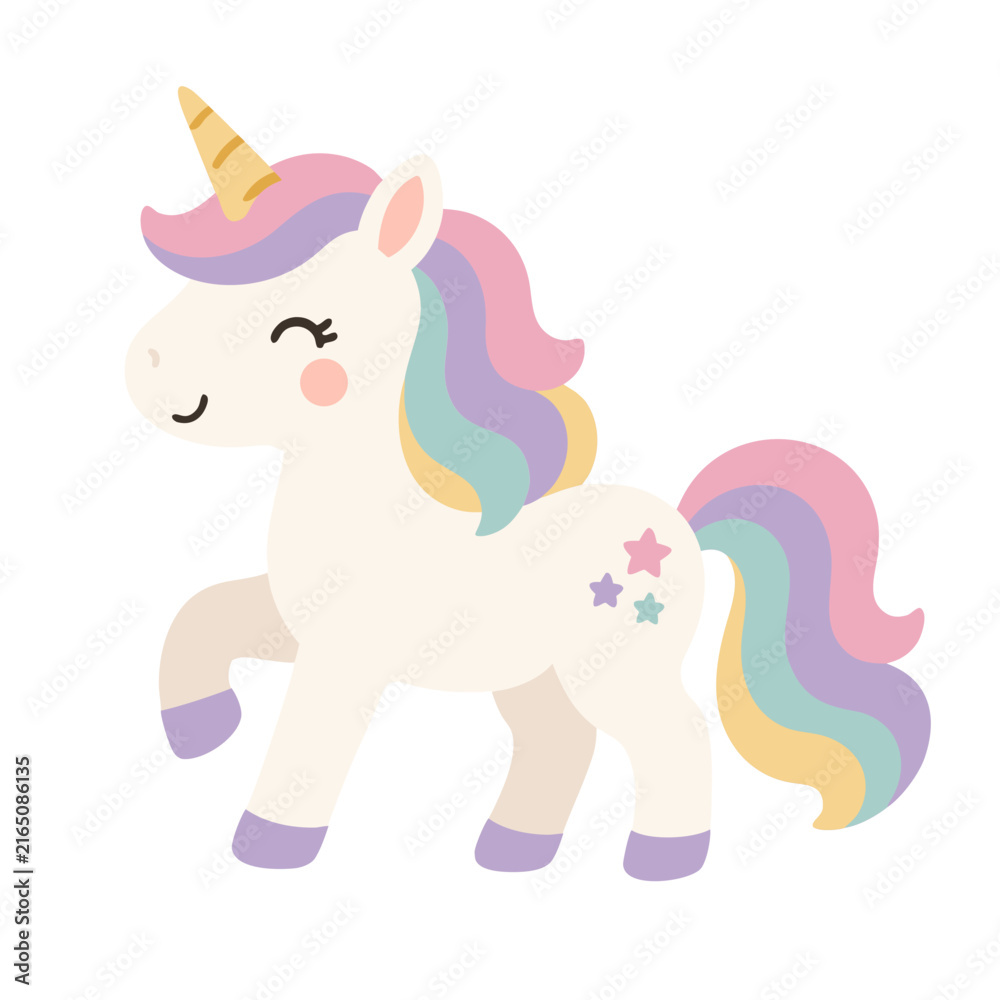 Fototapeta premium unicorn pony. vector illustration