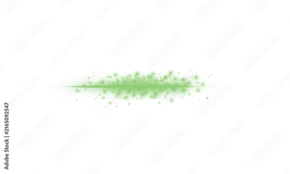 Obraz premium Light green sunlight lens flare, sun flash with rays and spotlight . Vector 