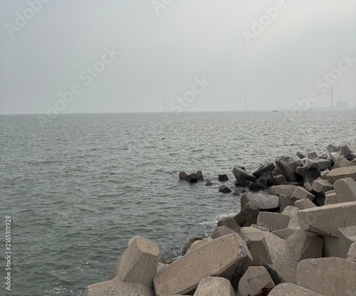Konstfotografi pier in the sea