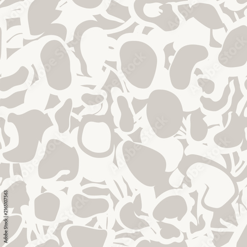 Monochrome Abstract Leopard Bubbles Brushstroke seamless pattern