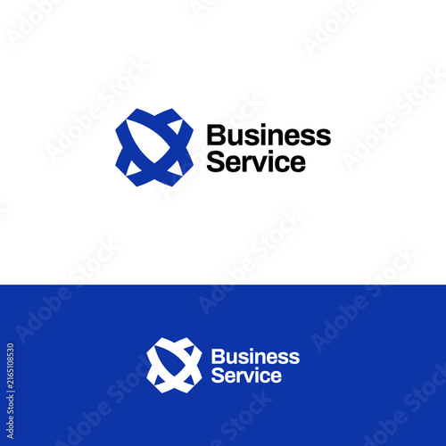 Abstract Blue Cross Business Logo Design