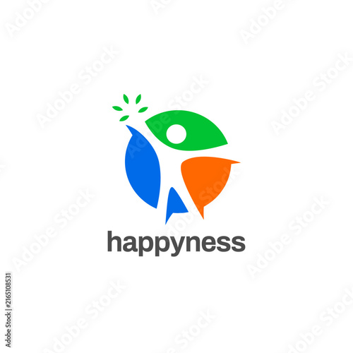 Colorful Success  People Business Logo Design Template