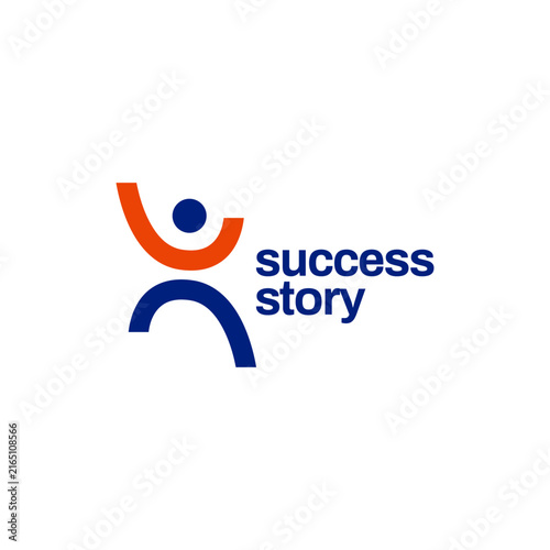 Success Mentoring Happy People Business Logo Design Template