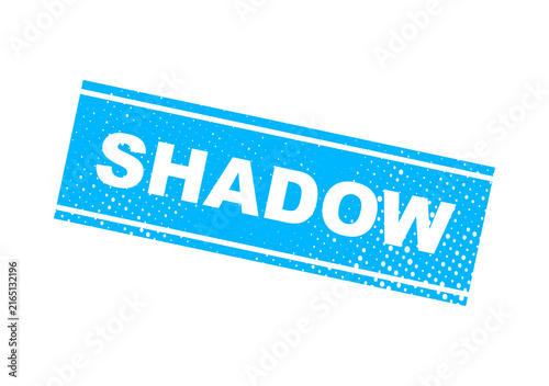 Obraz na płótnie Blue shadow text stamp with glitter effect illustration
