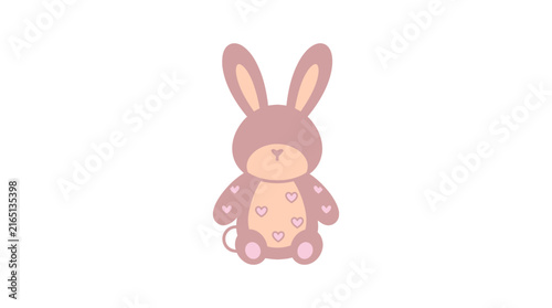 Cute Bunny Rabbit Vector Illustration