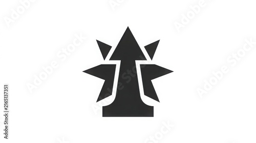 Minimalist black mountain peak icon vector symbol for logo design and branding projects