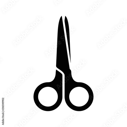 Scissors Silhouette Icon Vector Illustration