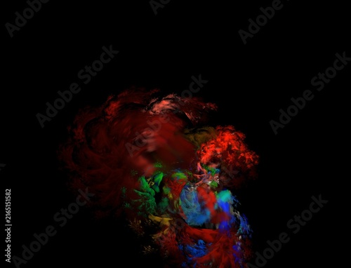 Abstract Vibrant Fractal Flame Artwork