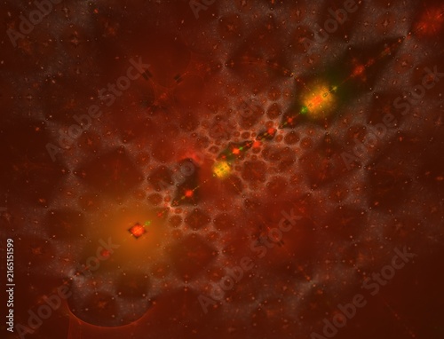 Abstract Vibrant Fractal Flame Artwork
