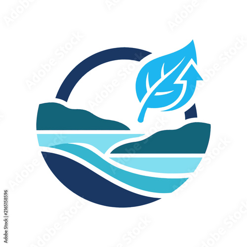 Eco friendly Water Management Leaf Logo
