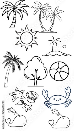 set of sea animals