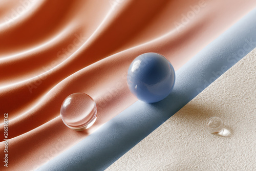 Soft silk folds in warm peach tones