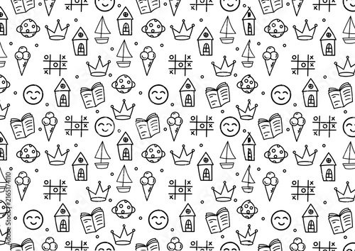 seamless pattern with numbers