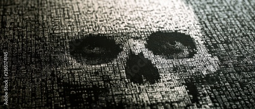 Cyber Attack and Data Breach Concept with Hacker Silhouette and Digital Code