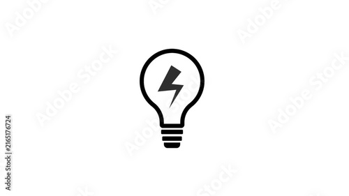 Creative Idea Generation and Analytical Thinking Light Bulb Icon Animation with Innovation and Problem Solving Concept