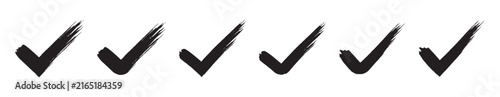 Fotografie grunge Check tick mark icon set