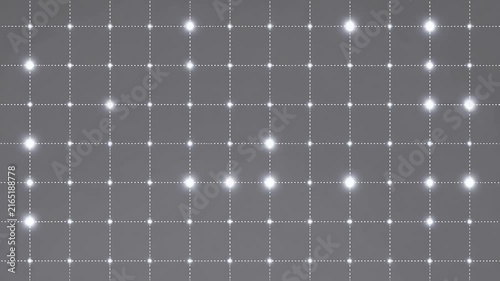 Grid Light Background  with Data Points for Gray Technology Lines Concept