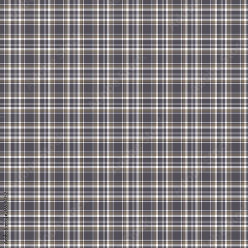 Seamless Charcoal Grey and Brown Plaid Pattern Background