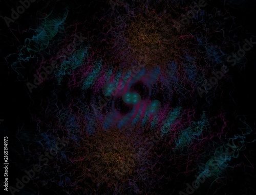 Abstract Vibrant Fractal Flame Artwork