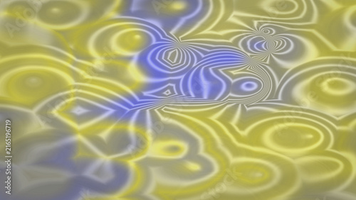 Intricate swirling patterns with vibrant yellow and soft blue gradients create an abstract organic flow evoking a sense of natural formations and gentle movement across the surface perfect for