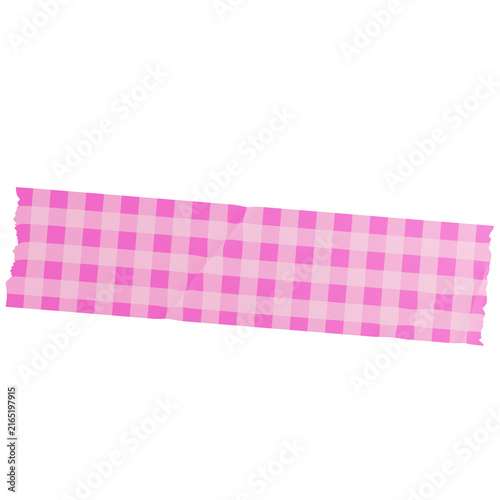 Hot Pink Gingham Decorative Washi Tape Strip