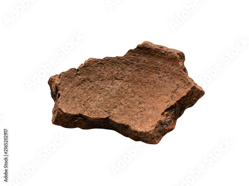 Photorealistic 3d cgi render of broken brown terracotta clay pot isolated on background for professional graphic design