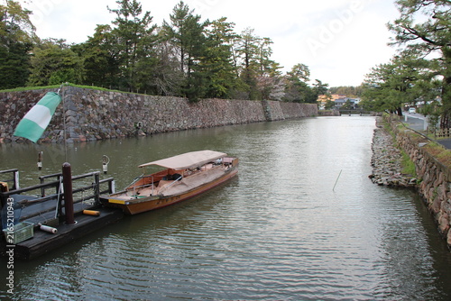 Принти на полотні moats and surrounding wall of a castle in matsue in japan