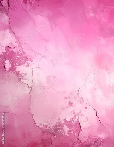 Abstract background with textured pink washes and cracked surface.