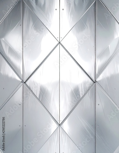 A Close-Up View of a Textured Silver Diamond Pattern.