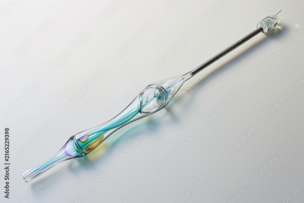 Fototapeta premium Delicate glass wand showcasing a unique, artistic design with vibrant colors