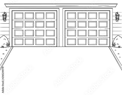 Outdoor Home Background Coloring Pages | House Surroundings, Front Yard, Backyard, Garden, Patio, Driveway, Porch, Fence, Lawn & Outdoor Living Scenes for Kids, Classroom Crafts & Creative Activities