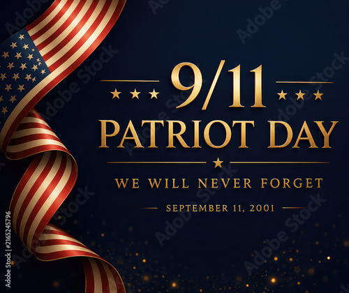 September 11 Remembrance Tribute Graphic – Patriot Day and 25th Anniversary of 9/11