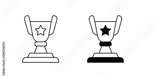 Award set icon with white background vector stock illustration