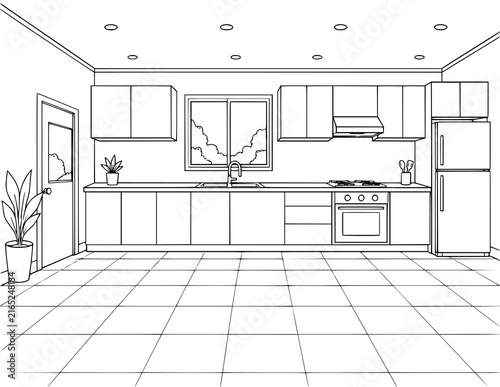 Home Interior Background Coloring Pages | Printable Indoor House Scenes Featuring Living Rooms, Bedrooms, Kitchens, Dining Areas, Bathrooms, Home Offices & Cozy Interior Spaces for Kids