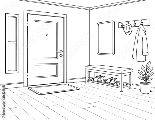 Home Interior Background Coloring Pages | Printable Indoor House Scenes Featuring Living Rooms, Bedrooms, Kitchens, Dining Areas, Bathrooms, Home Offices & Cozy Interior Spaces for Kids