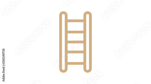 Vertical straight ladder icon for construction.