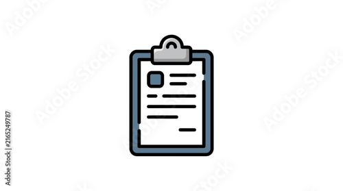 White clipboard icon for medical forms.