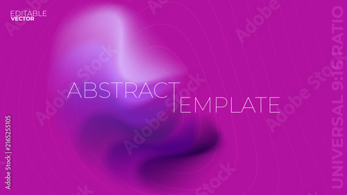 Abstract Bright Red Vector Template Background With Blurred Crimson Mesh Gradient Spot and Waves for Modern Poster or Social Media Banner