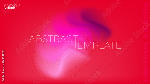 Abstract Vibrant Purple Vector Template Background With Blur Gradient Aura and Contour Lines for Social Media Cover or Poster Design